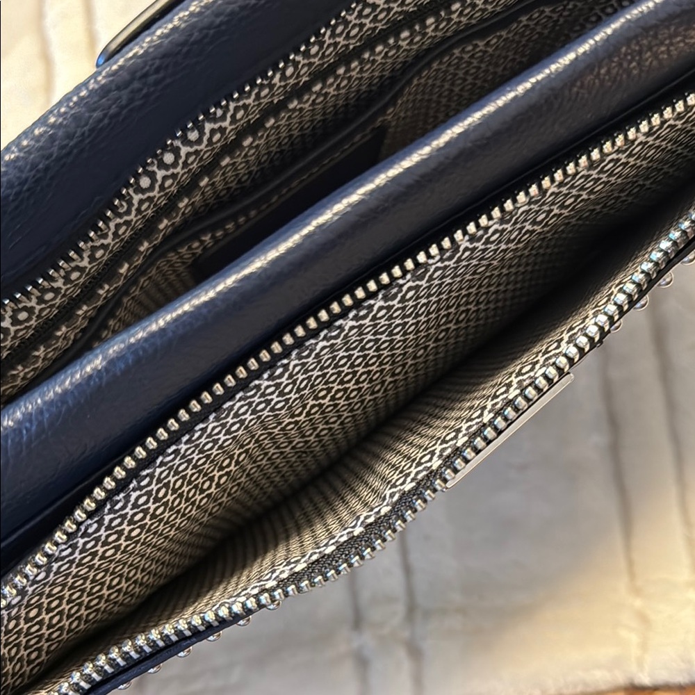 Brighton Black Crossbody Bag with Croc-Embossed Texture - Picture 8 of 13